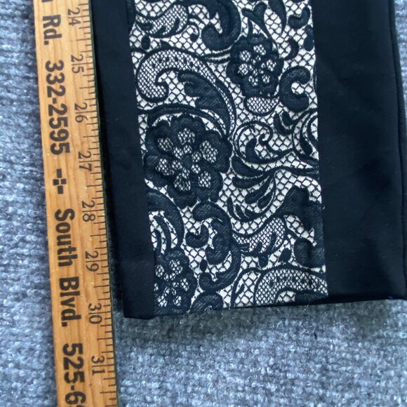 Chico's So Slimming Pants‎ Womens 00 XS Slim Leg Black & Lace Pattern - Picture 9 of 15